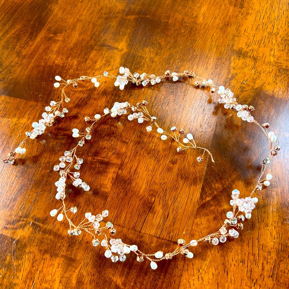 Rose gold flexible hair piece accessory